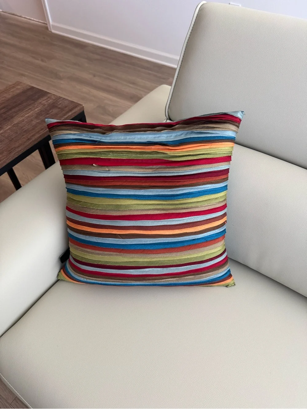 Pier 1 Multicolor Striped Accent Pillows - Red, Blue, Green, Orange, Yellow
